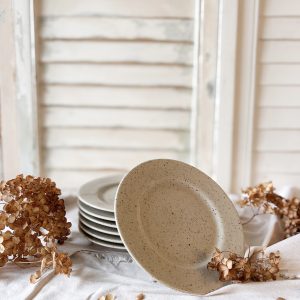 ASSIETTE GRÈS MOUCHETÉ | CÉLESTINE